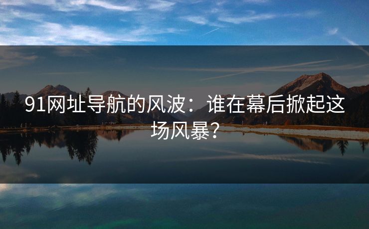 91网址导航的风波：谁在幕后掀起这场风暴？